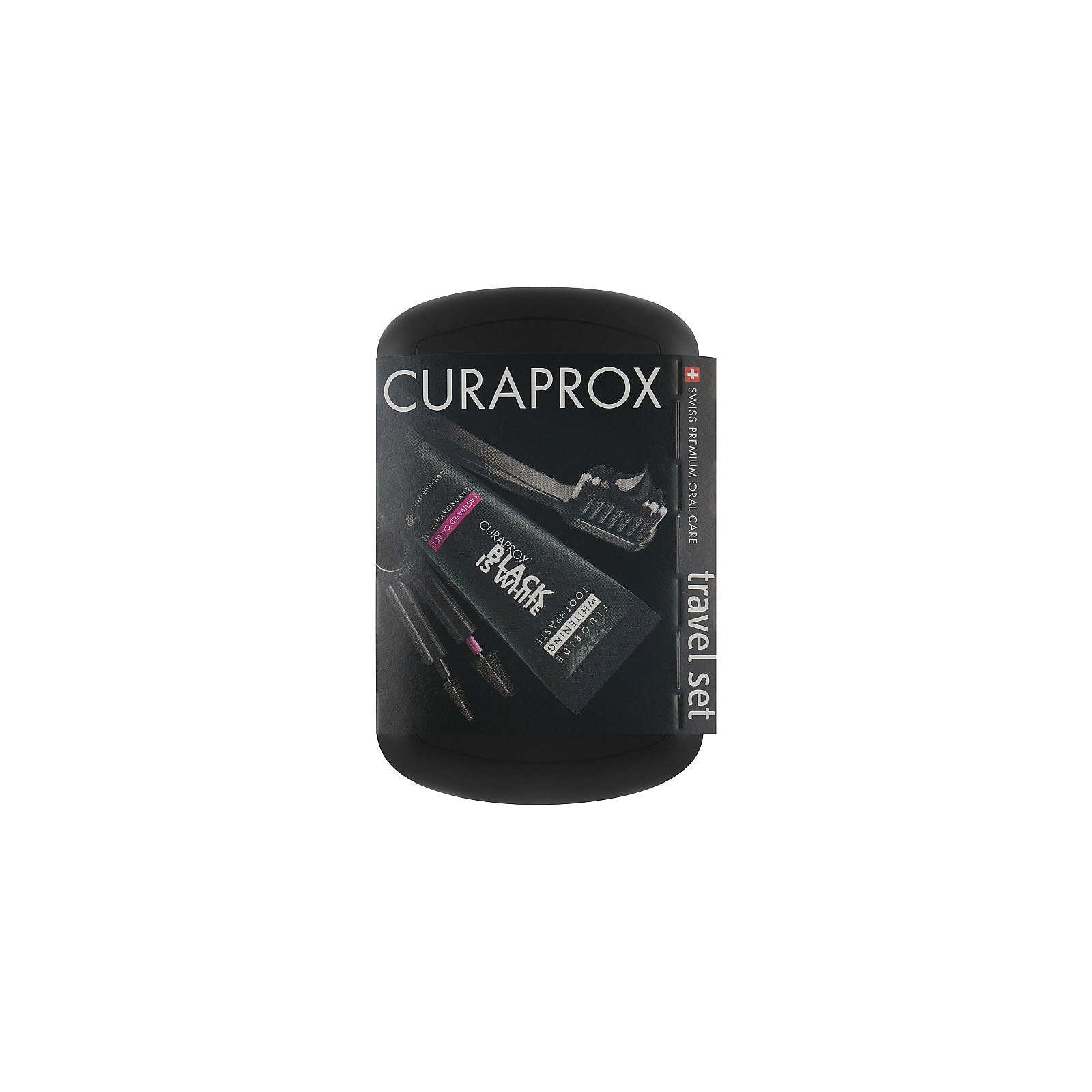Набор косметики Curaprox Black is White Дорожный гигиенический (7612412430332)