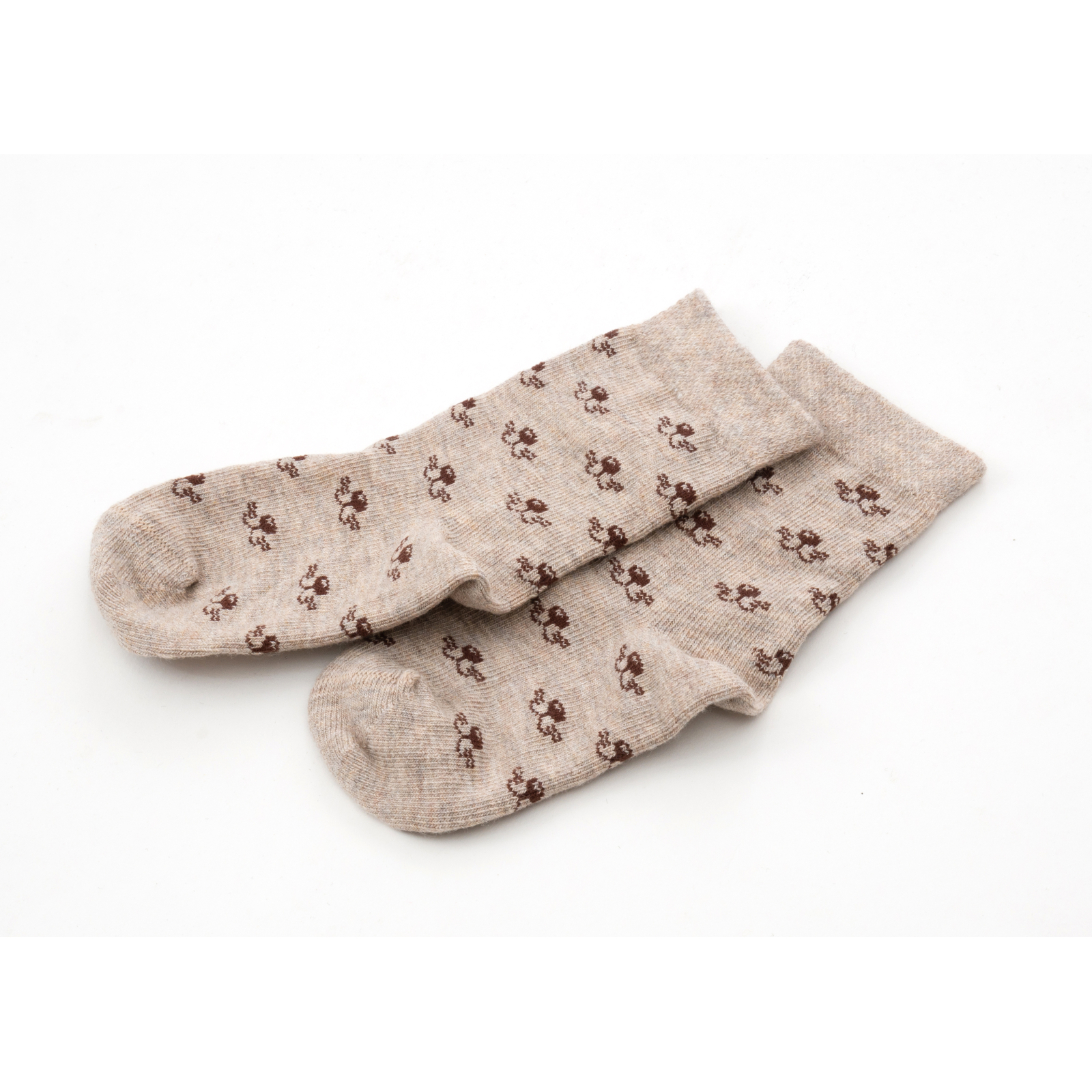 Шкарпетки дитячі Bross з тигриками (22887-0-6B-beige) зображення 6
