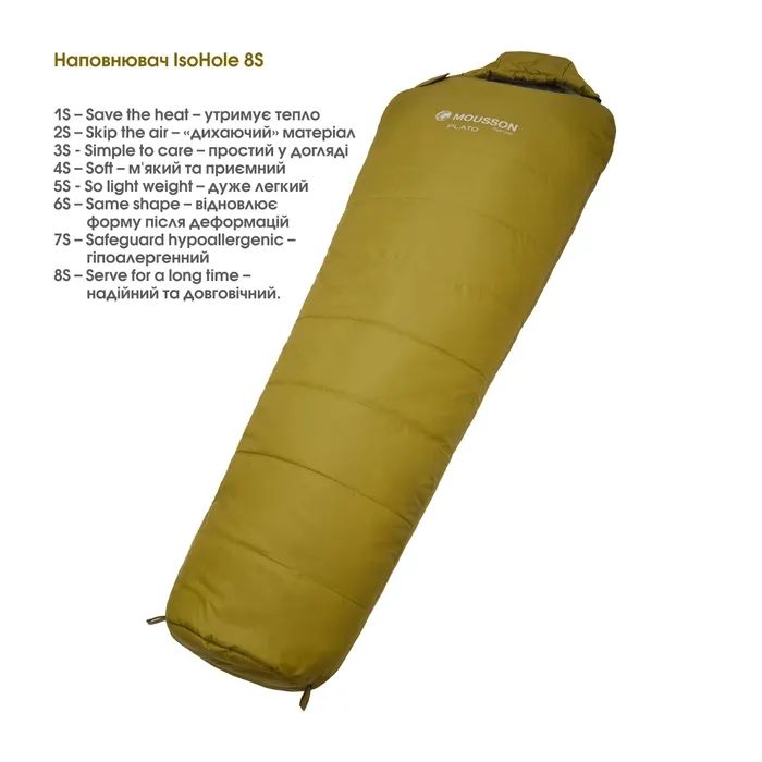 Спальний мішок Mousson PLATO R Olive (9044) зображення 2