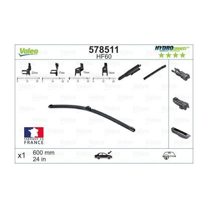 Щітка склоочисника Valeo 578511 зображення 5