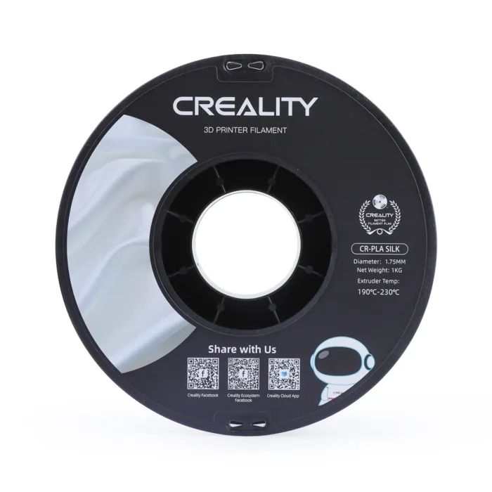 Пластик для 3D-принтера Creality PLA silky shine 1кг, 1.75мм, silver (3301120007) изображение 3