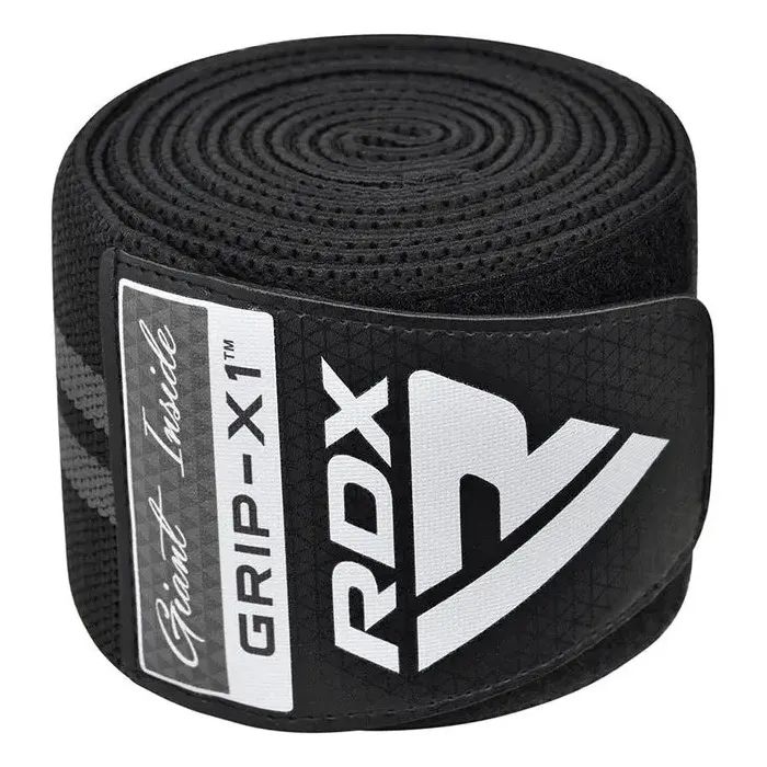 Бинт для спорту RDX KR11 Gym Knee Wrap Black/White (WAH-KR11BW) зображення 4