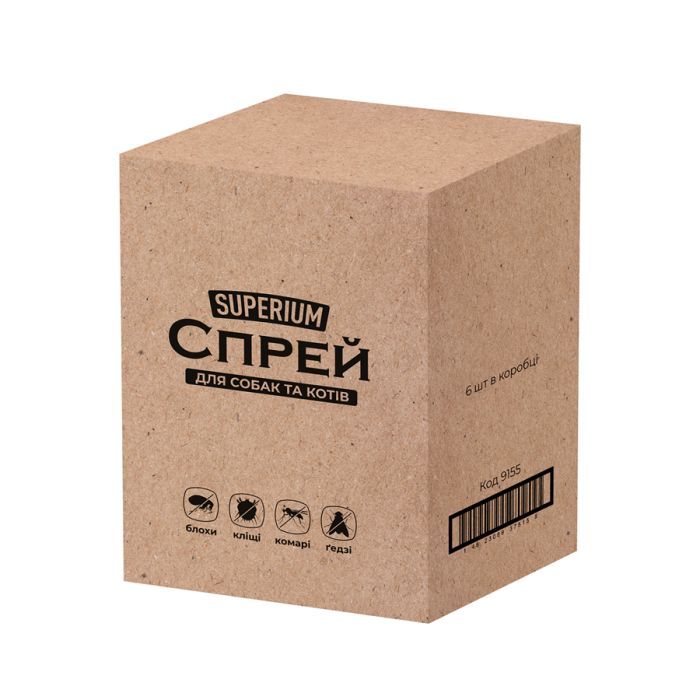Спрей для тварин Superium від бліх, кліщів, комарів та ґедзів для котів та собак 200 мл (9155) зображення 6