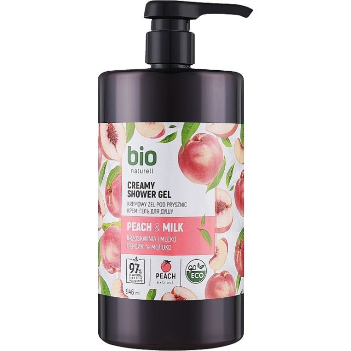 Гель для душа Bio Naturell Персик и молоко 946 мл (4820168434471)