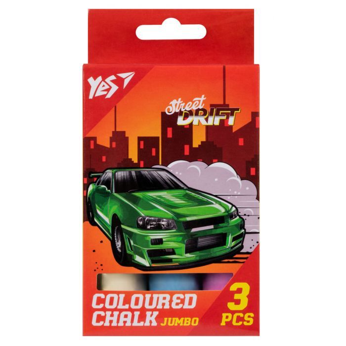 Мел Yes цветной Street Drift 3 шт JUMBO (400494)