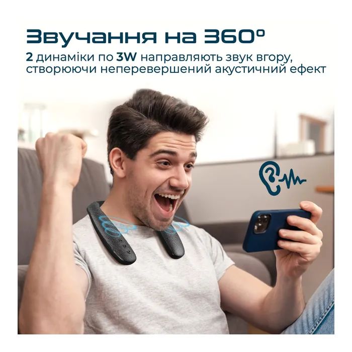 Акустична система Promate Hook Black (hook.black) зображення 3
