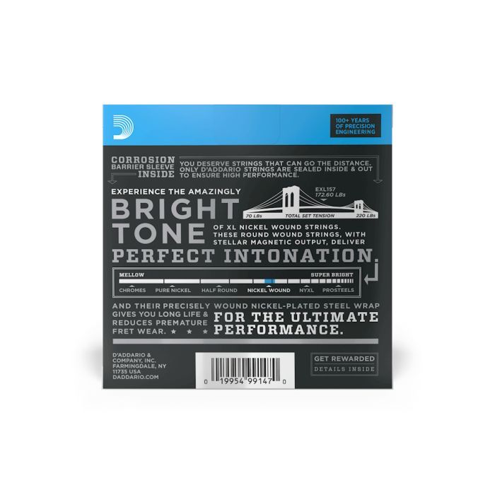 Струны для гитары D'Addario XL Nickel Wound Baritone Medium (14-68) (EXL157) изображение 2
