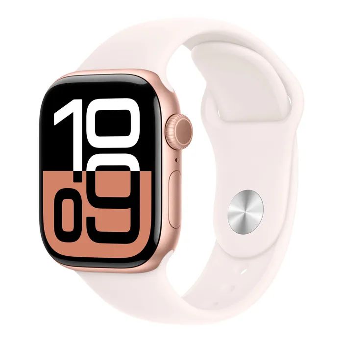 Смарт-годинник Apple Watch Series 10 GPS 42mm Rose Gold Aluminium Case with Light Blush Sport Band - S/M (MWWH3QH/A)