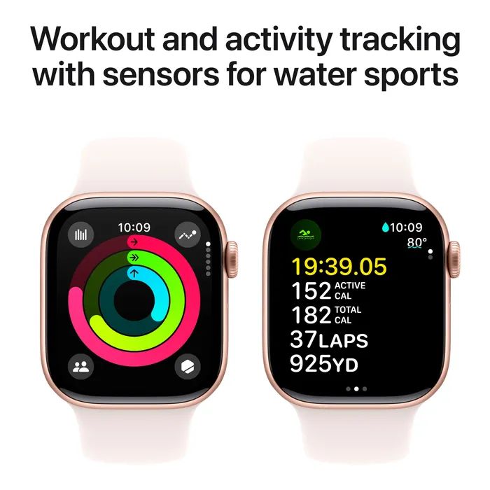 Смарт-годинник Apple Watch Series 10 GPS 42mm Rose Gold Aluminium Case with Light Blush Sport Band - S/M (MWWH3QH/A) зображення 4
