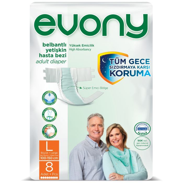 Подгузники для взрослых Evony 3 Large 8 шт (8690536804078)