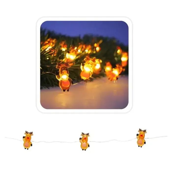 Гирлянда Chomik Струна Олень 2.2 м 20 LED Теплый белый (5900779854161) изображение 3