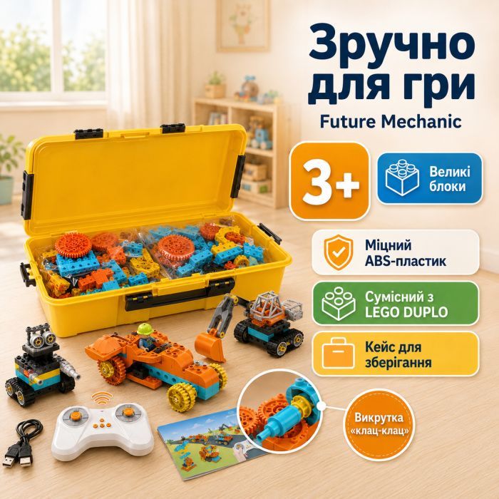 Конструктор Makerzoid Big Bloks - Future Mechanic (Механік майбутнього) (MKZ-OBK-EC) зображення 8
