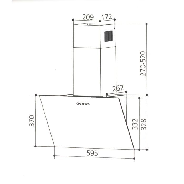 Витяжка кухонна Interline TEFFI SLIM BL A/60/GL/PB зображення 4