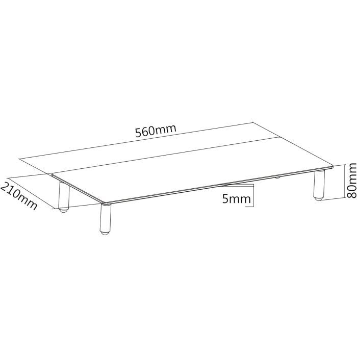 Підставка до монітора Digitus Universal glass Monitor Riser (DA-90358) зображення 2