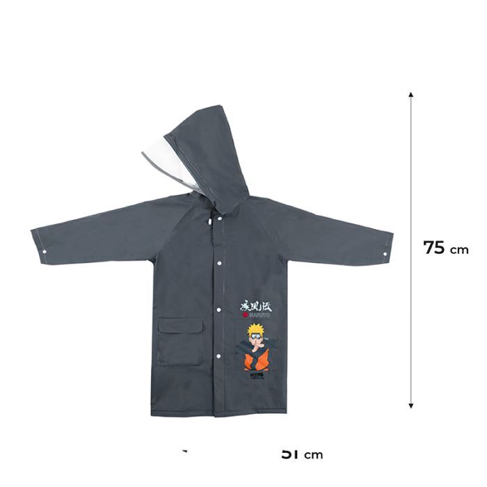 Дождевик детский Kite Naruto, M 130-145 см Сірий (NR24-2600M) изображение 2