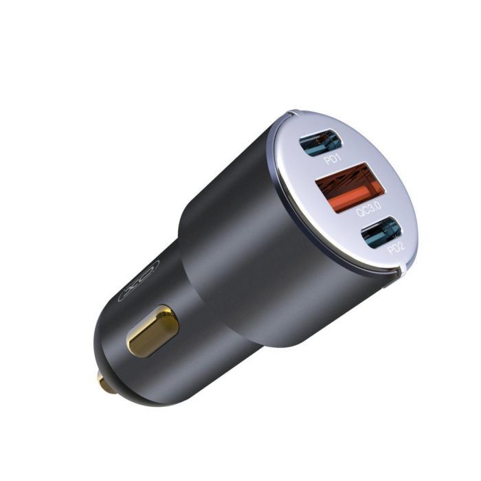 Зарядний пристрій XO CC45 1 USB QC 3.0 + 2 Type-C PD (60W) Black (XO-CC45-BK) зображення 2