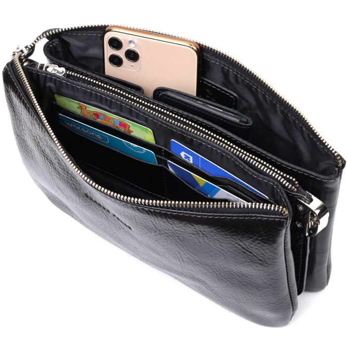 Сумка Grande Pelle Из натуральной кожи Черная (11658) изображение 6