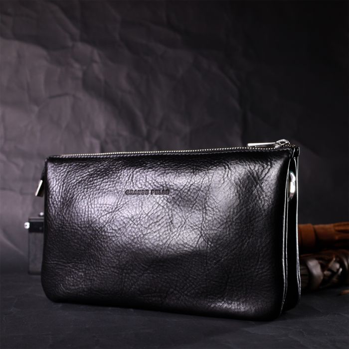 Сумка Grande Pelle Из натуральной кожи Черная (11658) изображение 7