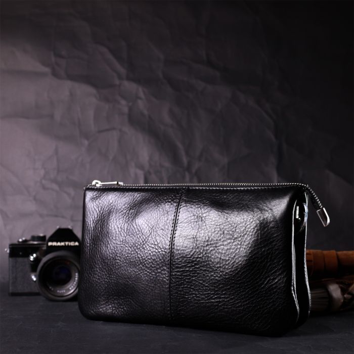 Сумка Grande Pelle Из натуральной кожи Черная (11658) изображение 8