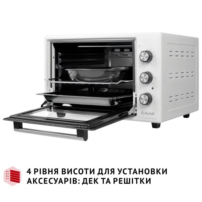 Электропечь Perfelli TRIMO 37 WHITE изображение 6