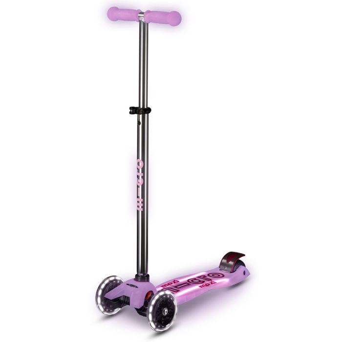 Самокат Micro Maxi Deluxe Glow LED Plus Синій кришталь (MMD377)