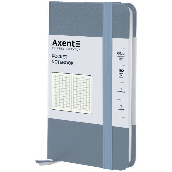 Книга записная Axent Partner 95x140 мм, 96 листов, клетка, серая (8301-62-A) изображение 2