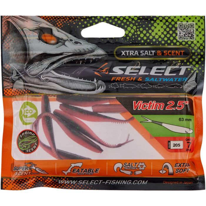 Силікон рибальський Select Victim V-Tail 2.5" 900 (7 шт/уп) (1870.74.34) зображення 2