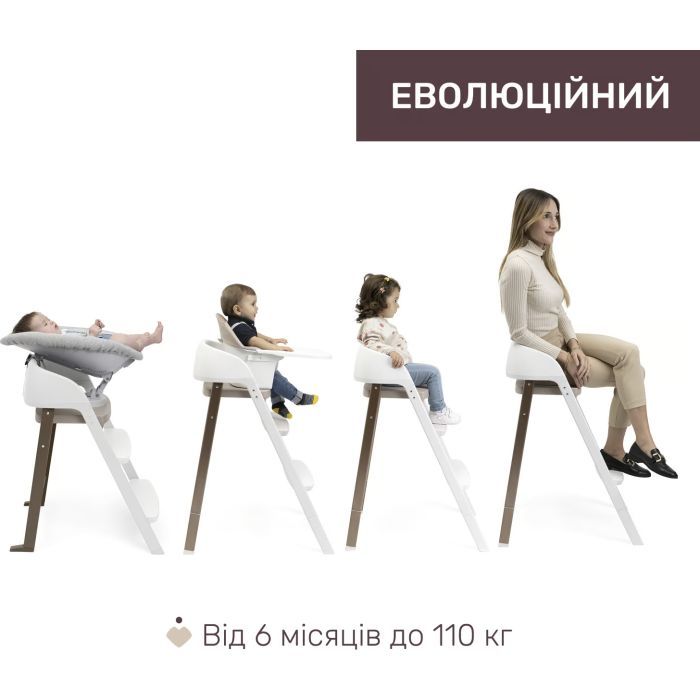 Стульчик для кормления Chicco 3 в 1 Crescendo Up бежевый (87046.85) изображение 7