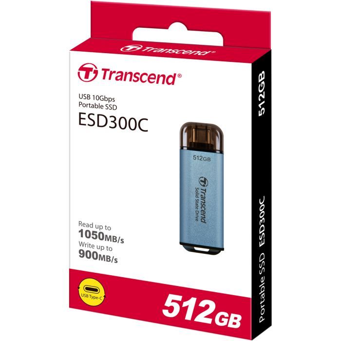 Накопитель SSD USB Type-C 512GB ESD300 Transcend (TS512GESD300C) изображение 7