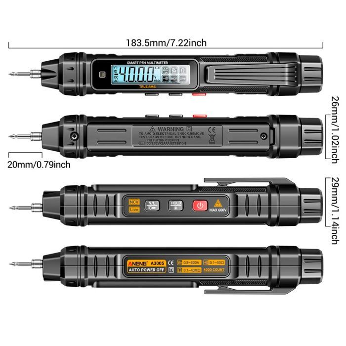 Цифровой мультиметр ANENG A3005, V, A, R (A3005) изображение 6