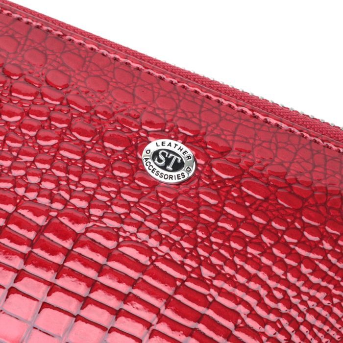 Гаманець ST Leather З натуральної шкіри Червоний (22677) зображення 5