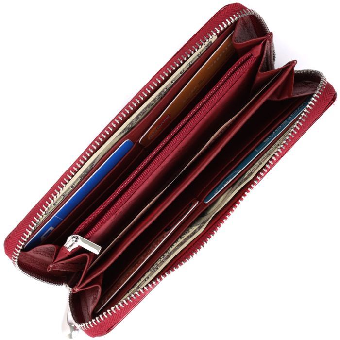 Гаманець ST Leather З натуральної шкіри Червоний (22677) зображення 7