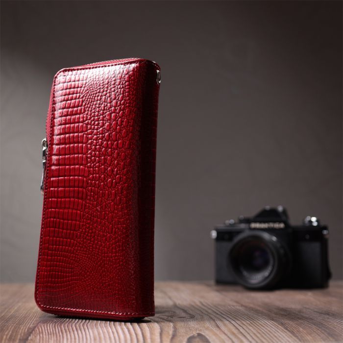 Гаманець ST Leather З натуральної шкіри Червоний (22677) зображення 9