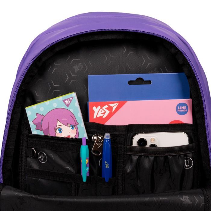 Рюкзак школьный Yes Lilac Cubes T-113 (559966) изображение 12
