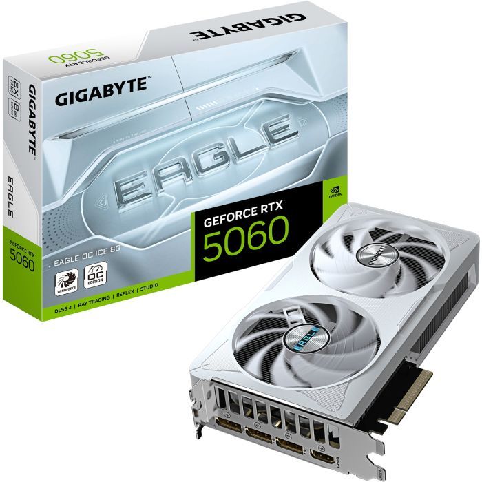 Відеокарта GIGABYTE GeForce RTX5060 8Gb EAGLE OC ICE (GV-N5060EAGLEOC ICE-8GD) зображення 10