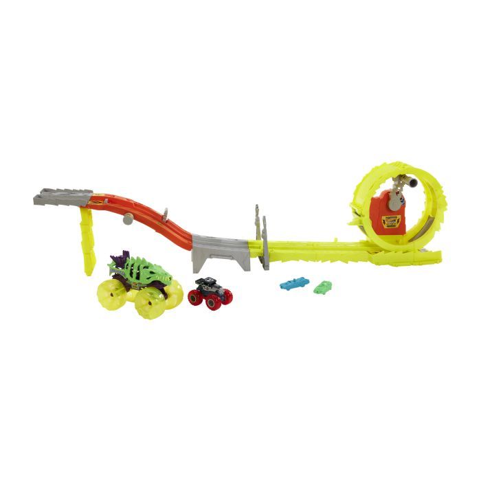 Автотрек Hot Wheels Power smashers Monster Trucks Заряжай и преследуй (HXT05)