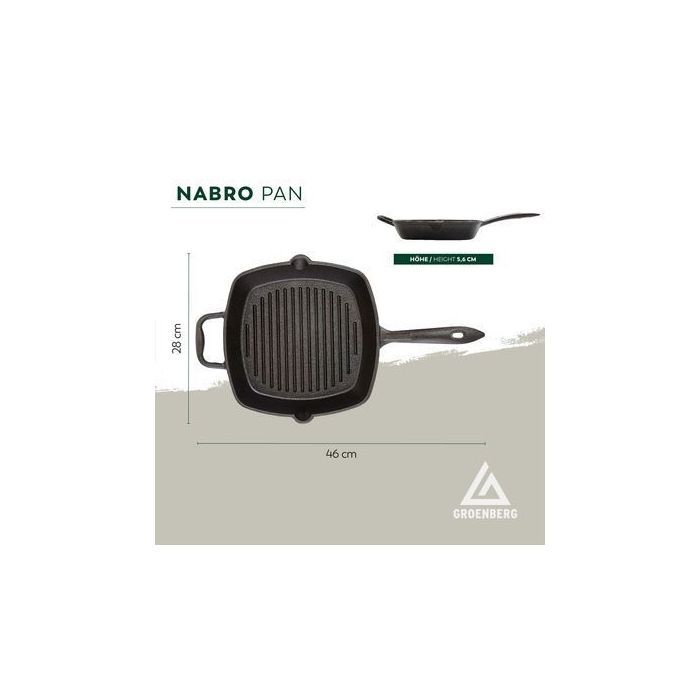 Сковорода туристическая Groenberg Nabro Pan 28x28 cm / 2 L Black (266024) (DAS303249) изображение 6
