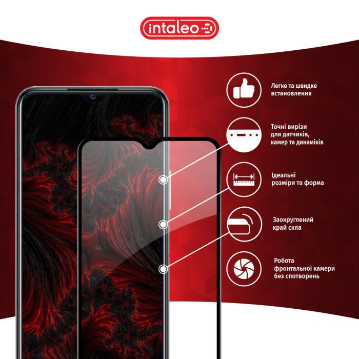 Стекло защитное Intaleo Full Glue Vivo Y21 Black (1283126526954) изображение 3