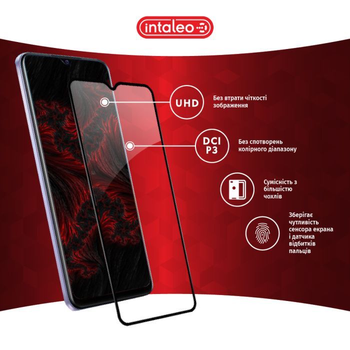 Стекло защитное Intaleo Full Glue Vivo Y21 Black (1283126526954) изображение 4