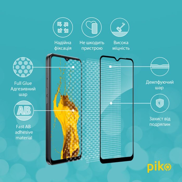 Скло захисне Piko Full Glue Oppo A77S Black (1283126576812) зображення 3