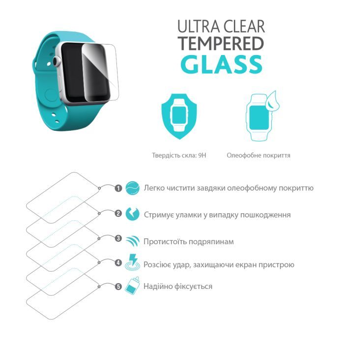 Скло захисне Piko Apple Watch 38 mm (1283126487675) зображення 2