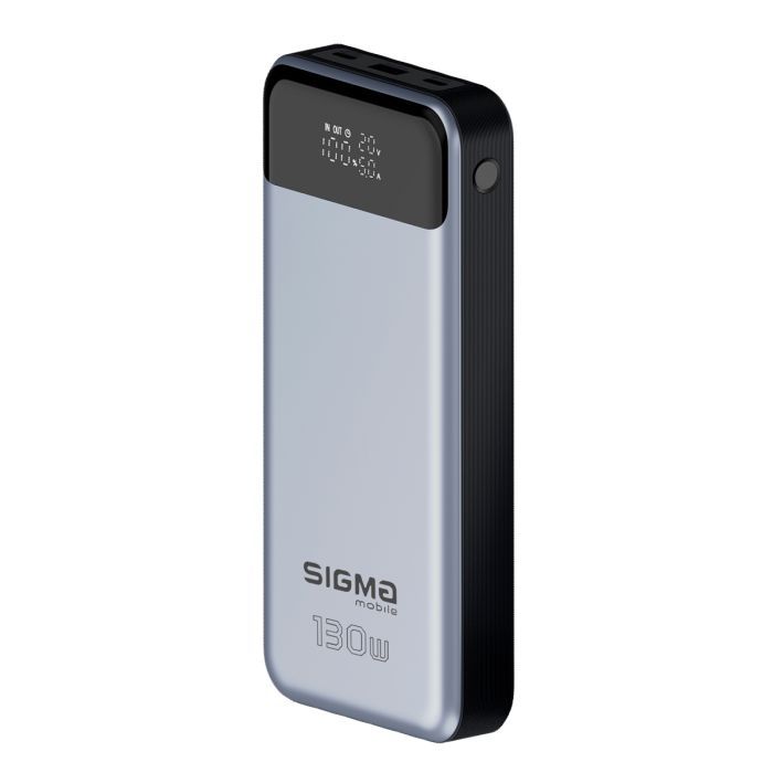 Батарея универсальная Sigma X-power SI30A7QLX 30000mAh, PD/130W, LED, cable 100w, silver (4827798479117) изображение 4
