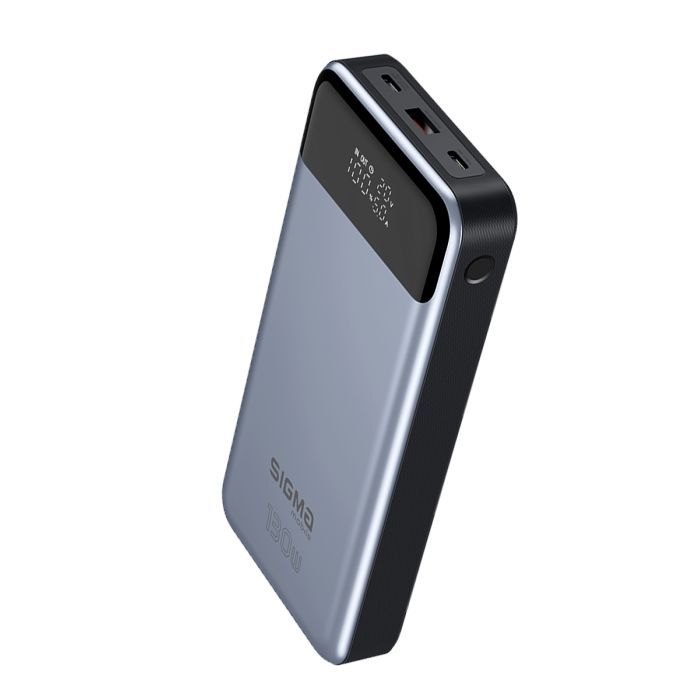 Батарея универсальная Sigma X-power SI30A7QLX 30000mAh, PD/130W, LED, cable 100w, silver (4827798479117) изображение 5
