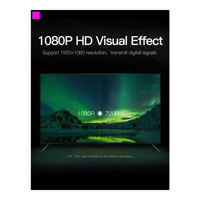Переходник DVI(24+1) Male to HDMI Female black Vention (ECDB0) изображение 4