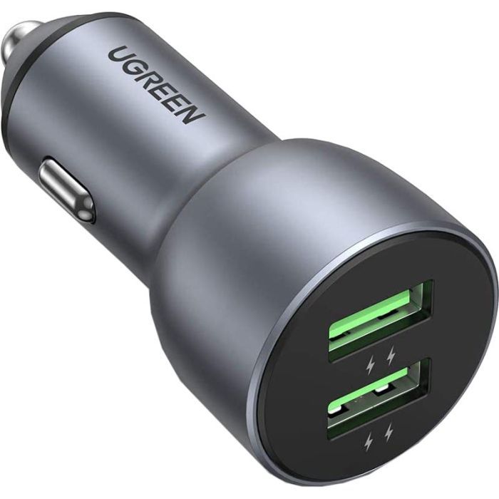 Зарядное устройство Ugreen CD213 2xUSB Fast Car Charger (Dark Blue) (UGR-10144)