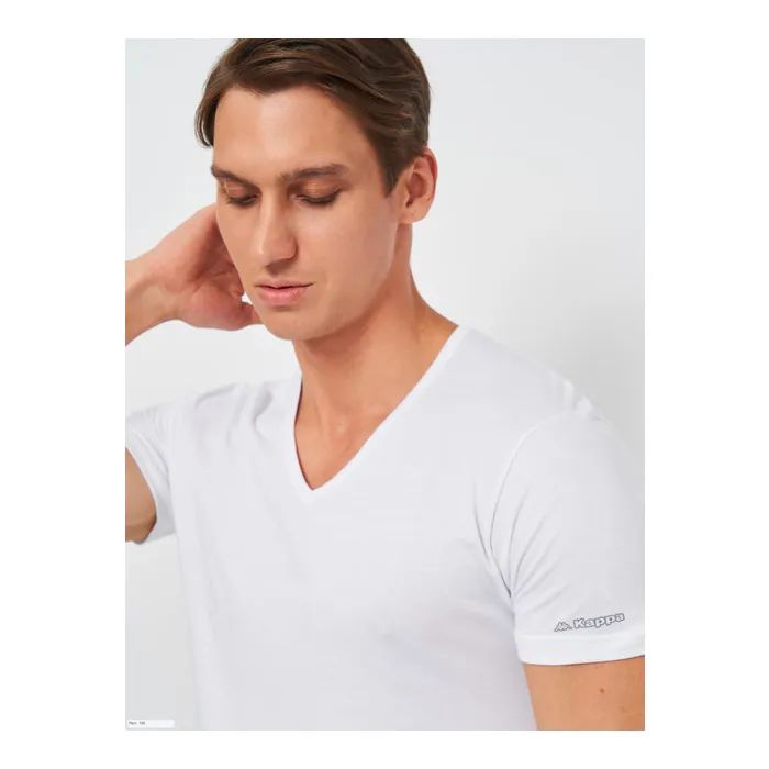 Футболка Kappa T-shirt Mezza Manica Scollo V K1315 Nero чорний M (8052394816295) зображення 4
