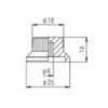 Ручка для потенціометра Paxphil Push-On St-Style Metal Knob Chrome (NB051 CR) зображення 4