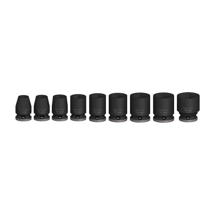 Набор головок Bosch Professional ударных торцевых Standart 9шт, 3/8", 30мм (2.608.003.036) изображение 2