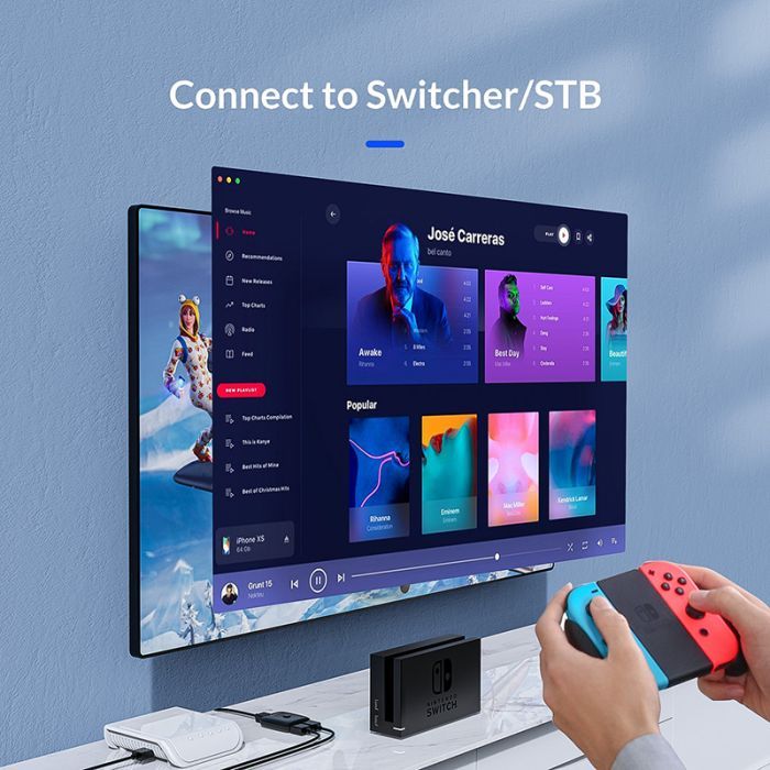 Разветвитель Orico HDMI 2.0 1x2, 4K (CA913510) изображение 7
