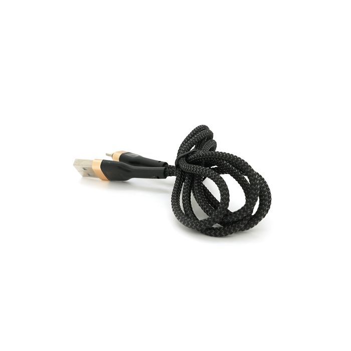 Дата кабель USB 2.0 AM to Lightning 1.0m 3.0A black gold PZX (V-165)